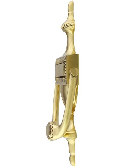 Alternate View of Solid Brass Victorian Rope Door Knocker.