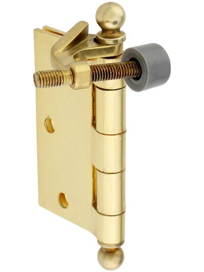 Alternate View of Brass Hinge Pin Door Stop.
