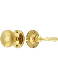 Classic Rosette Screen Door Latch Set With 1 3/4" Backset