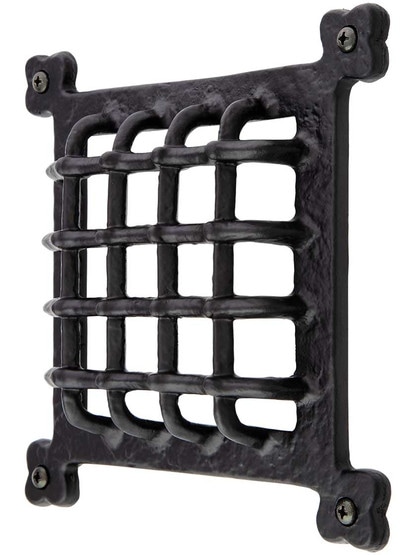 Textured Cast Aluminum Raised Door Grill.