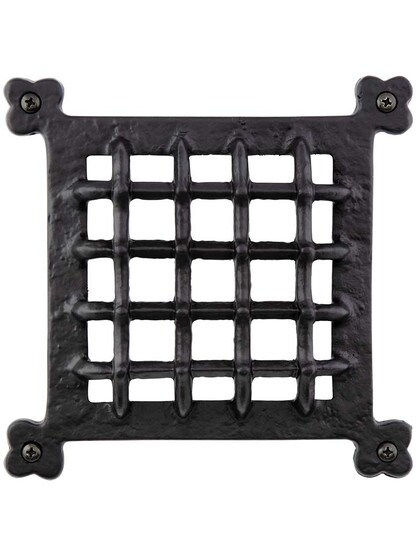 Alternate View of Textured Cast Aluminum Raised Door Grill.