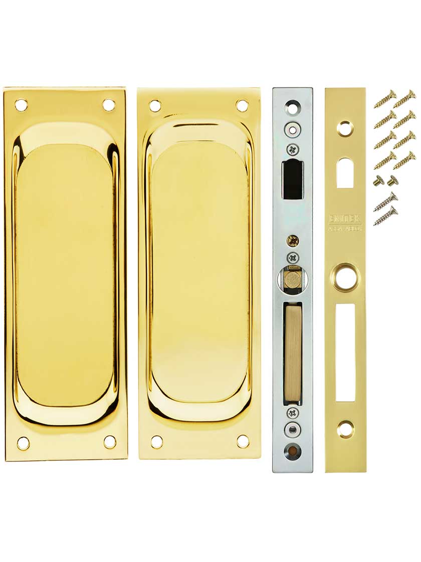 Dummy Pocket Door Mortise Set With Rectangular Pulls House of Antique