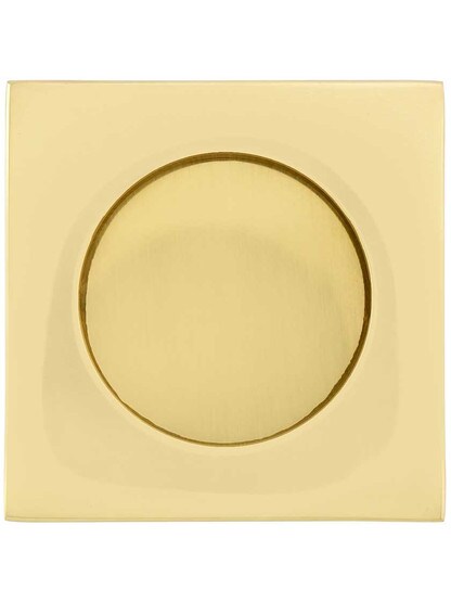 Alternate View of Square Pocket-Door Flush Pull with Round Bore.
