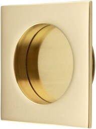 Square Pocket-Door Flush Pull with Round Bore