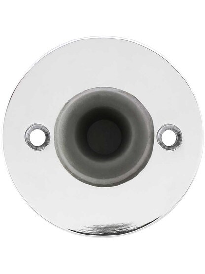 Alternate View of Wall-Mount Door Stop with Disc Rosette and Rubber Bumper.