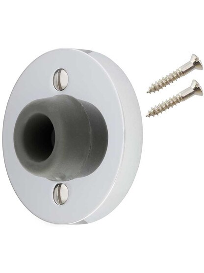 Alternate View 3 of Wall-Mount Door Stop with Disc Rosette and Rubber Bumper.