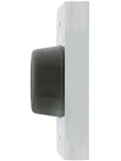 Alternate View 2 of Wall-Mount Door Stop with Square Rosette and Rubber Bumper.