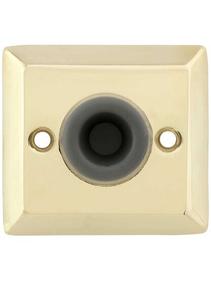 Alternate View of Wall-Mount Door Stop with Quincy Rosette and Rubber Bumper.