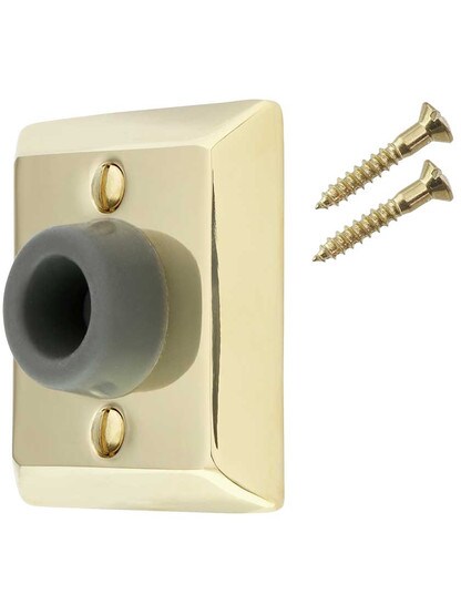 Alternate View 3 of Wall-Mount Door Stop with Quincy Rosette and Rubber Bumper.