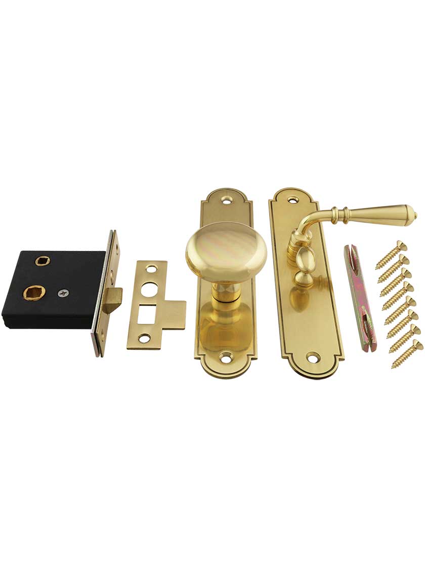 Arch Top Screen Door Lock Set With 1 1/4" Backset House of Antique