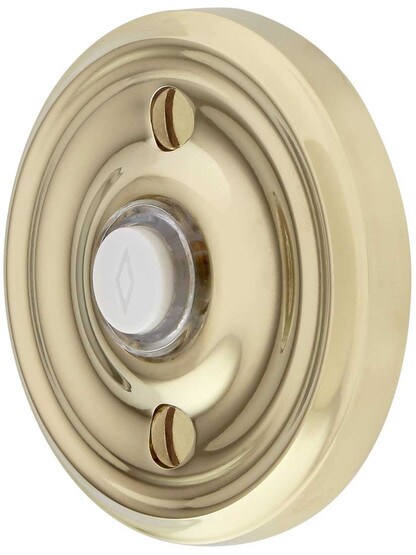 Alternate View of Doorbell Button with Classic Rosette.