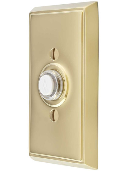 Alternate View of Doorbell Button with Providence Rosette.