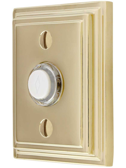 Alternate View of Doorbell Button with Wilshire Rosette.