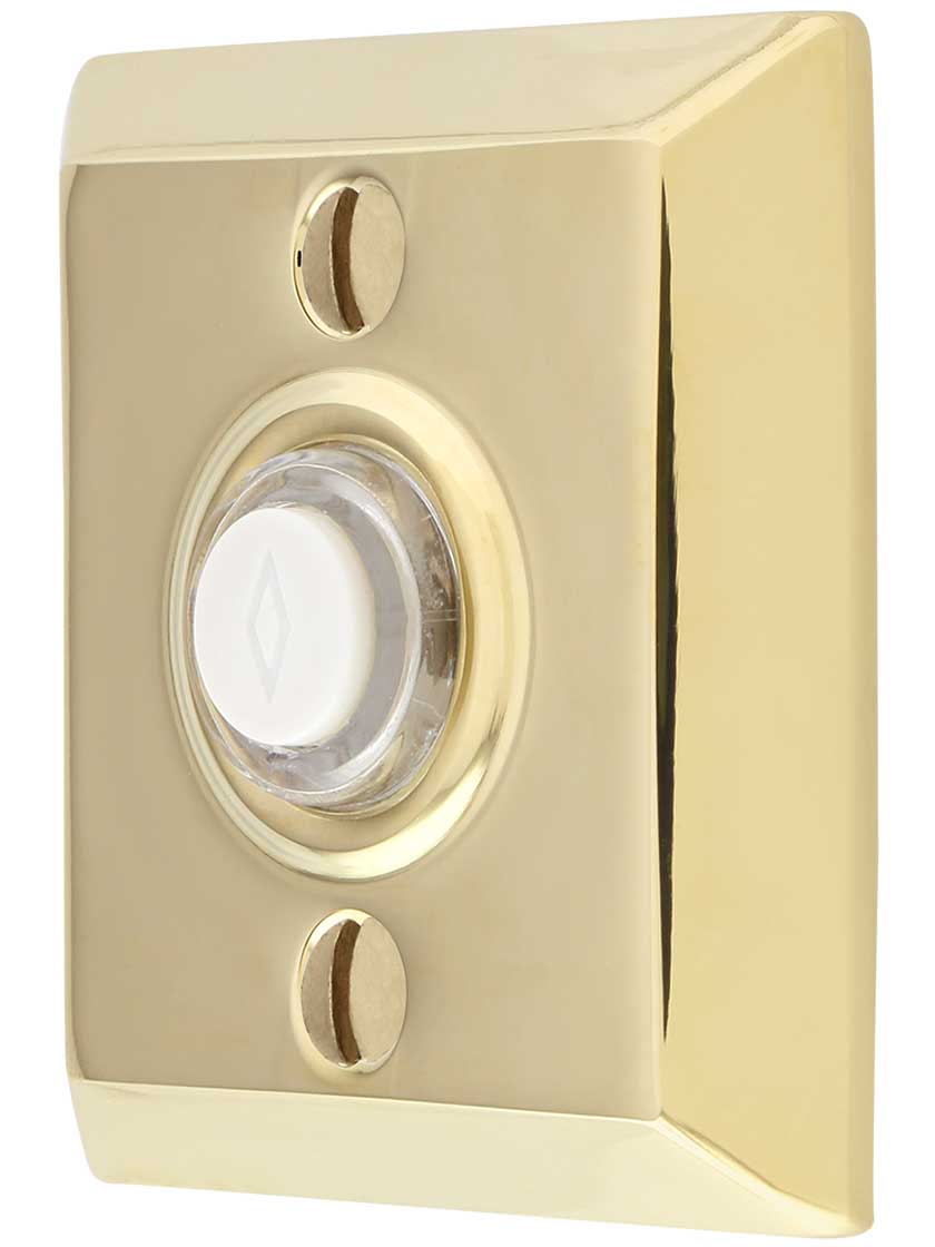 Alternate View of Doorbell Button with Quincy Rosette.