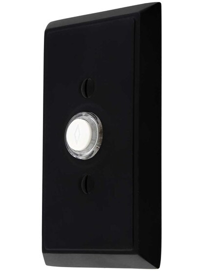 Alternate View of Doorbell Button with Steel Rectangular Rosette.
