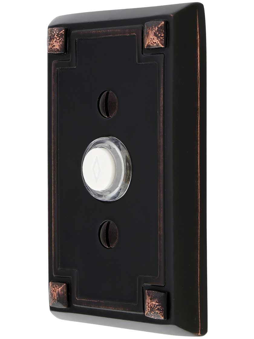 Doorbell Button with Arts & Crafts Rosette | House of Antique Hardware