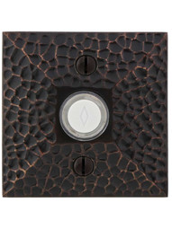 Doorbell Button with Hammered Surface Rosette.
