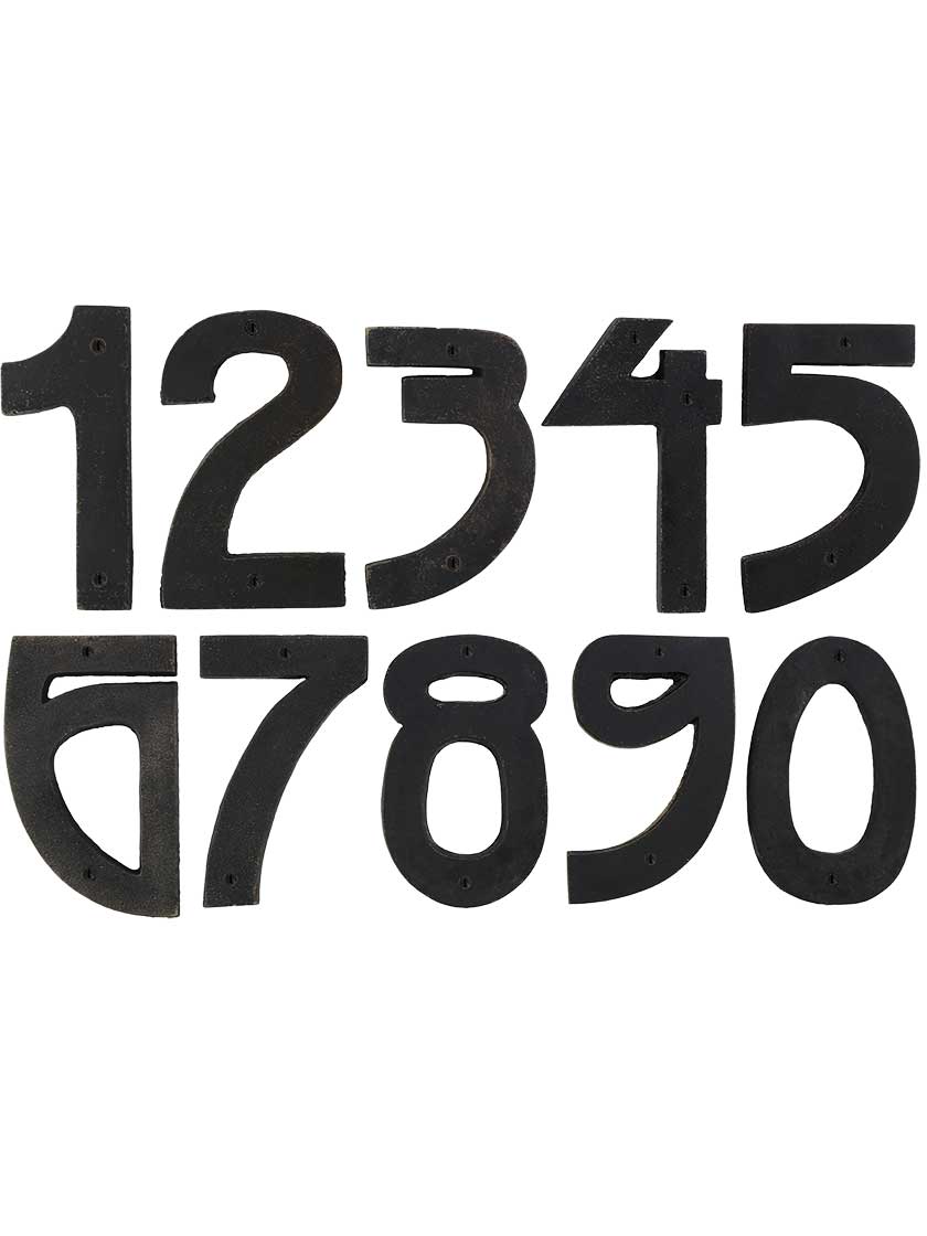 Arts & Crafts DarkBronze House Numbers 5" Height House of Antique