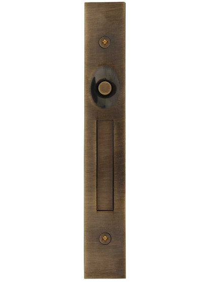 Alternate View of Pocket Door Mortise Edge Pull in Antique-By-Hand.