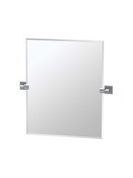 Elevate Frameless Rectangular Bathroom Mirror - 19 1/2 inch x 24 inch.