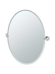 Caf√© Frameless Oval Bathroom Mirror - 24 inch x 32 inch.