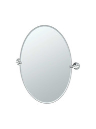 Caf√© Frameless Oval Bathroom Mirror - 19 1/2 inch x 26 1/2 inch.