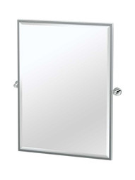Glam Framed Rectangular Bathroom Mirror - 24 1/2 inch x 32 1/2 inch.