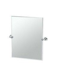 Glam Frameless Rectangular Bathroom Mirror - 19 1/2 inch x 24 inch.