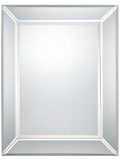 Carrigan Rectangular Frameless Wall-Mount Mirror.