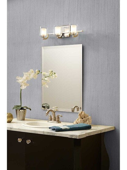 Alternate View of Greystone Rectangular Frameless Wall-Mount Mirror.
