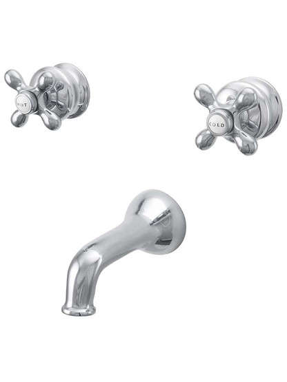 St. Andrews Wall Mount Tub Faucet with American Cross Handles