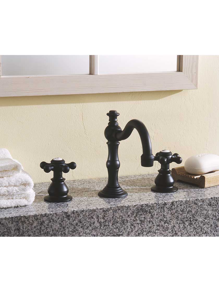 Deschutes Widespread Bathroom Faucet with 5-Spoke Cross Handles