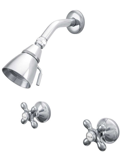 Burbank Wall-Mount Shower Faucet with American Cross Handles