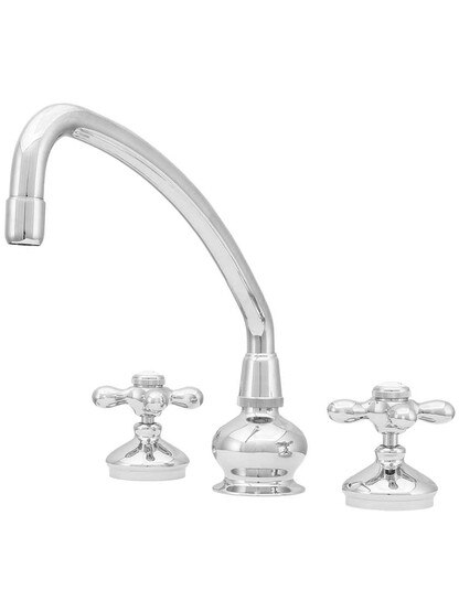 Burbank Double-Handle Kitchen Faucet with American Cross Handles