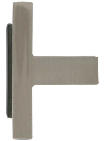 Alternate View of Spa Square Cabinet Knob with Black Glass Inlay.