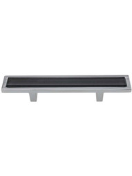 Spa Drawer Pull with Black Glass Inlay - 3 inch Center-to-Center.