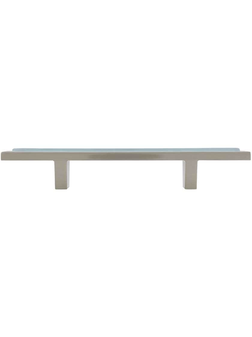 Alternate View of Spa Drawer Pull with Blue Glass Inlay - 3 inch Center-to-Center.