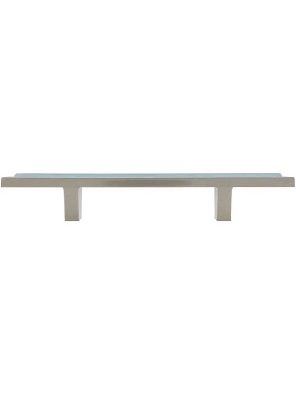 Alternate View of Spa Drawer Pull with Blue Glass Inlay - 3 inch Center-to-Center.