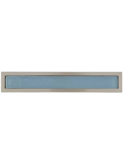 Alternate View 2 of Spa Drawer Pull with Blue Glass Inlay - 3 inch Center-to-Center.