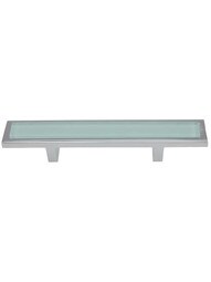 Spa Drawer Pull with Green Glass Inlay - 3 inch Center-to-Center.