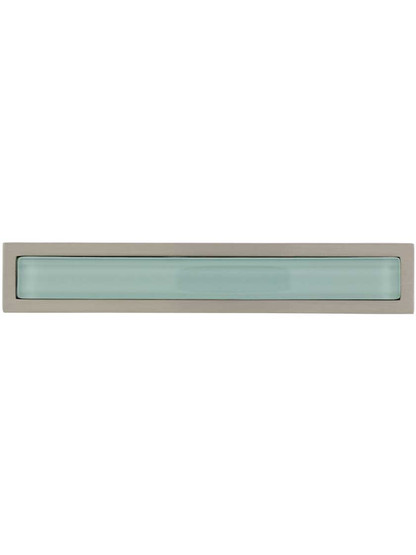 Spa Drawer Pull with Green Glass Inlay - 3" Center-to-Center
