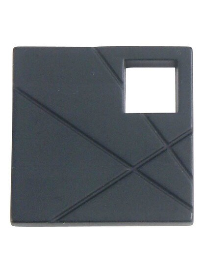Alternate View of Modernist Left Cabinet Knob - 1 3/8 inch Square.