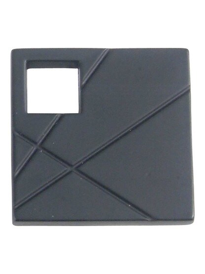 Alternate View of Modernist Right Cabinet Knob - 1 3/8 inch Square.