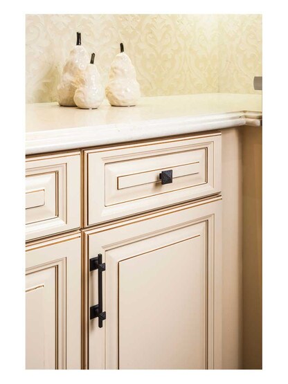 Alternate View of Ruskin Cabinet Pull - 4 inch Center-to-Center.