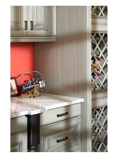 Alternate View of Lattice Cabinet Pull - 6 5/16 inch Center-to-Center.