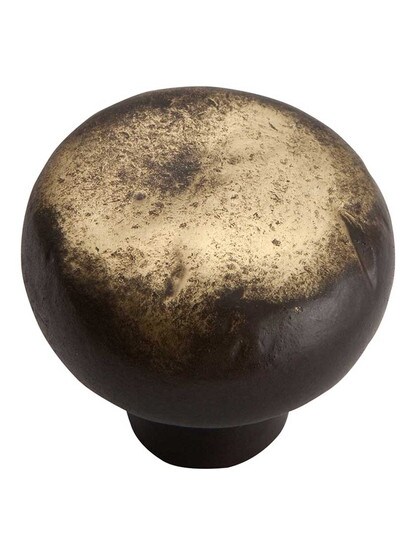 Alternate View of Distressed Round Knob - 1 5/16 inch Diameter.