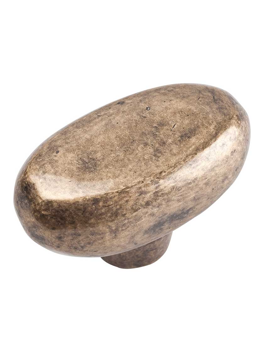Alternate View 2 of Distressed Oval Knob - 1 inch x 1 3/4 inch.