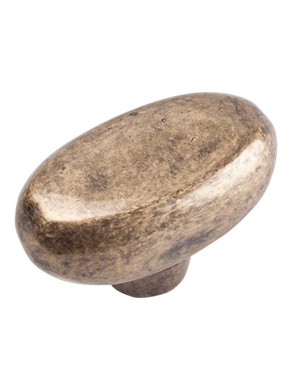 Alternate View 2 of Distressed Oval Knob - 1 inch x 1 3/4 inch.
