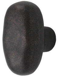 Distressed Oval Knob - 1 inch x 1 3/4 inch.