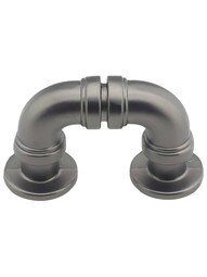 Steampunk Small Drawer Pull - 1 3/8 inch Center-to-Center in Graphite.